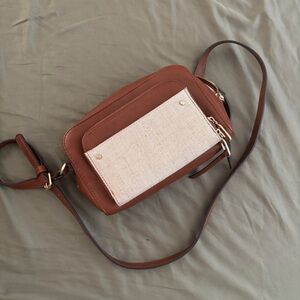 Elegant Brown and Cream Women's Bag